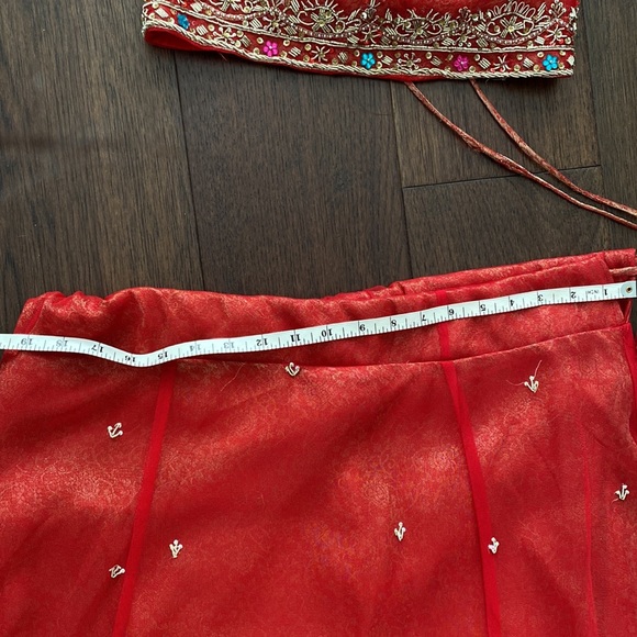 Red Lehenga (no stomach) - Picture 3 of 3